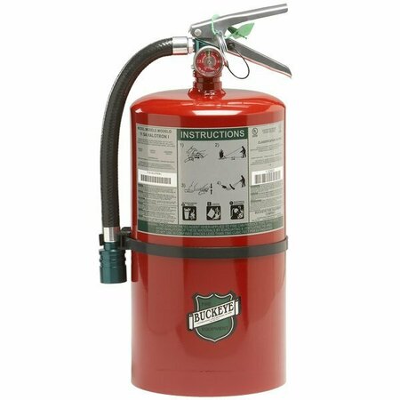 BUCKEYE 15.5 lb. Halotron Fire Extinguisher - Rechargeable Untagged - UL Rating 2-A:10-B:C 47271550